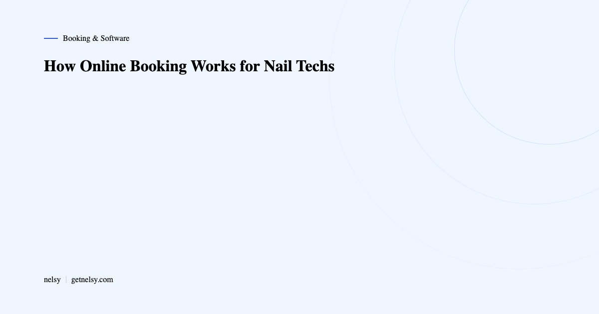 How online booking works for nail techs
