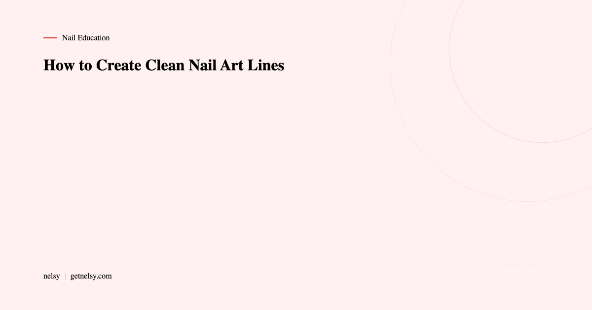 How to create clean nail art lines