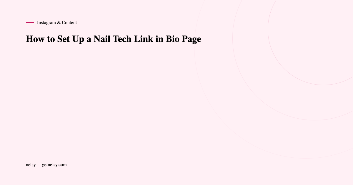 How to set up a nail tech link in bio page