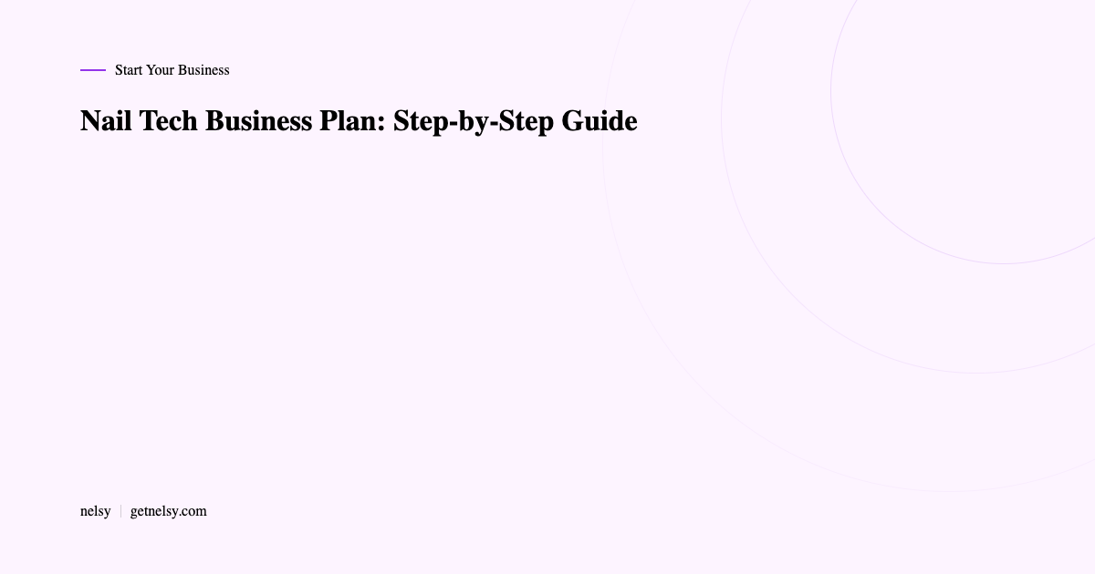 Nail tech business plan guide