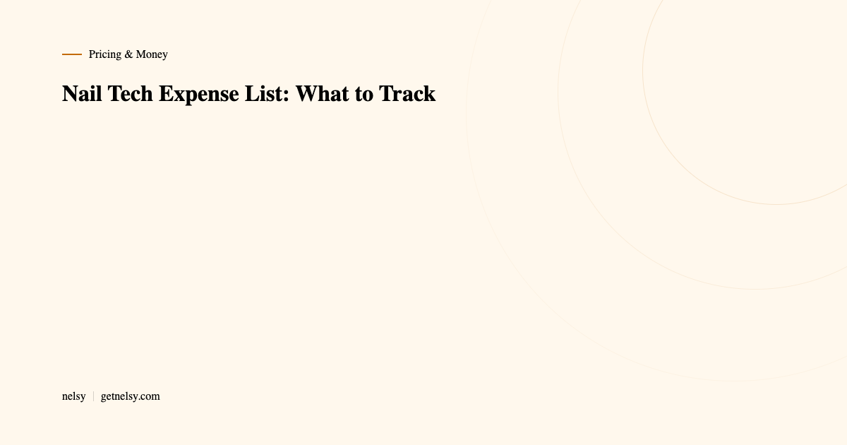 Nail tech expense list: what to track