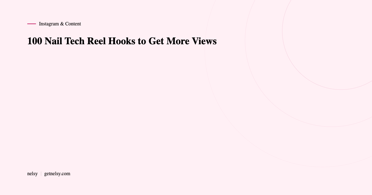 100 nail tech reel hooks