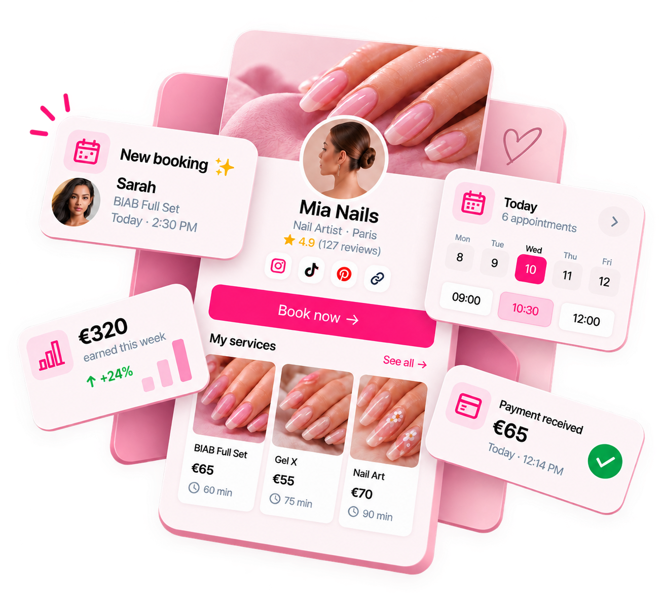 Nelsy booking page